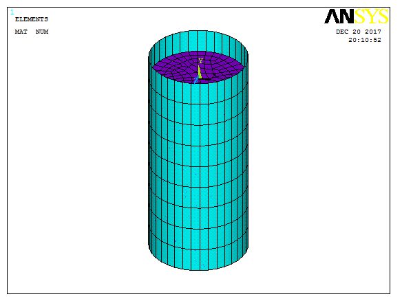 Cylindrical Steel Tank with Liquid