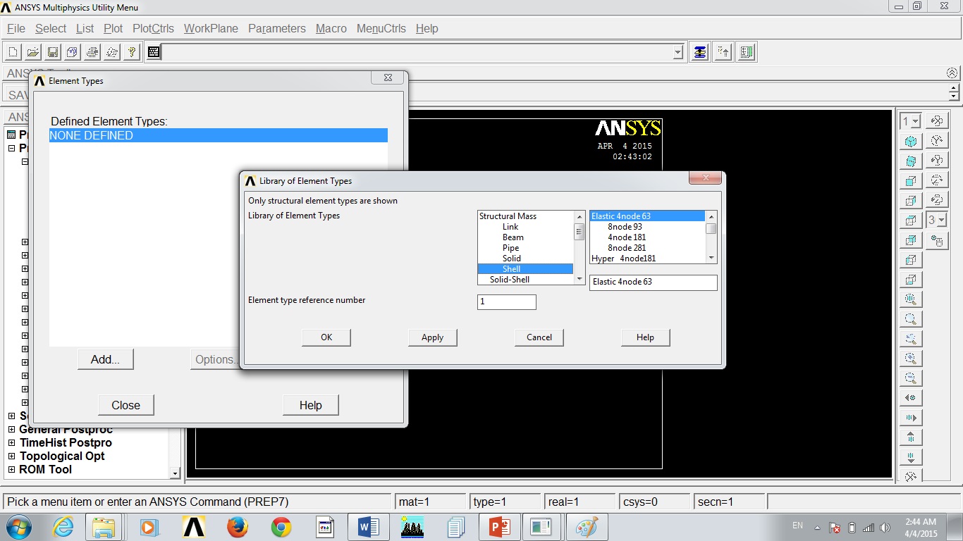 Hemispherical Dome Analysis in ANSYS APDL
