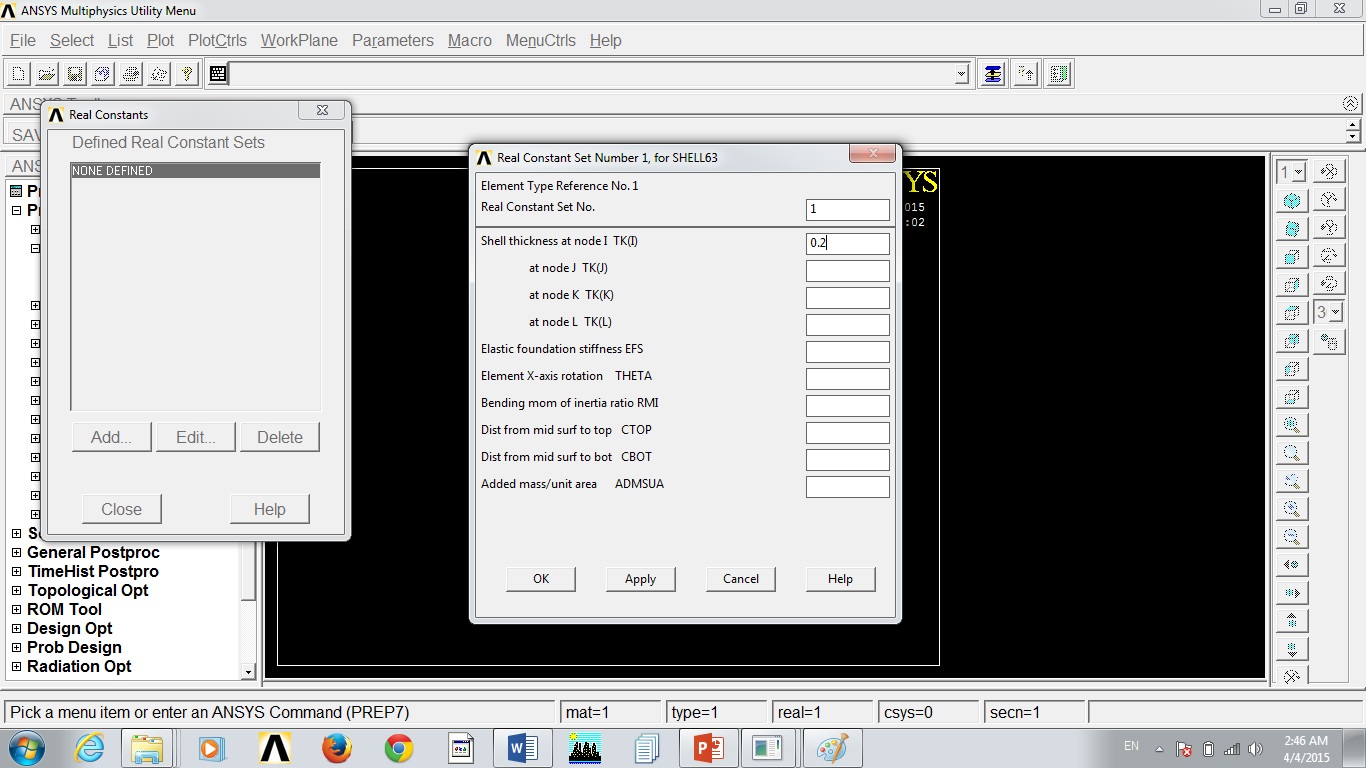 Hemispherical Dome Analysis in ANSYS APDL
