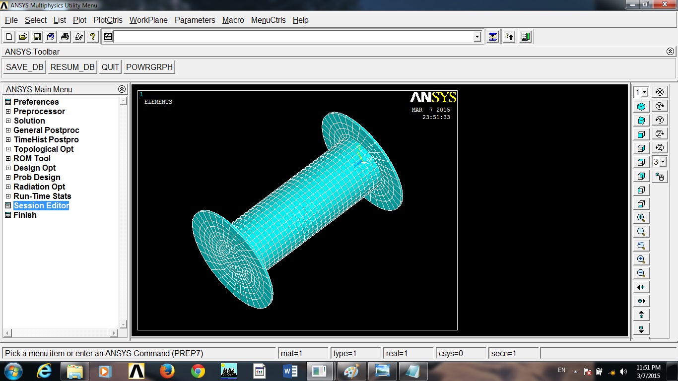 Pressure Vessel Reinforcement in ANSYS APDL