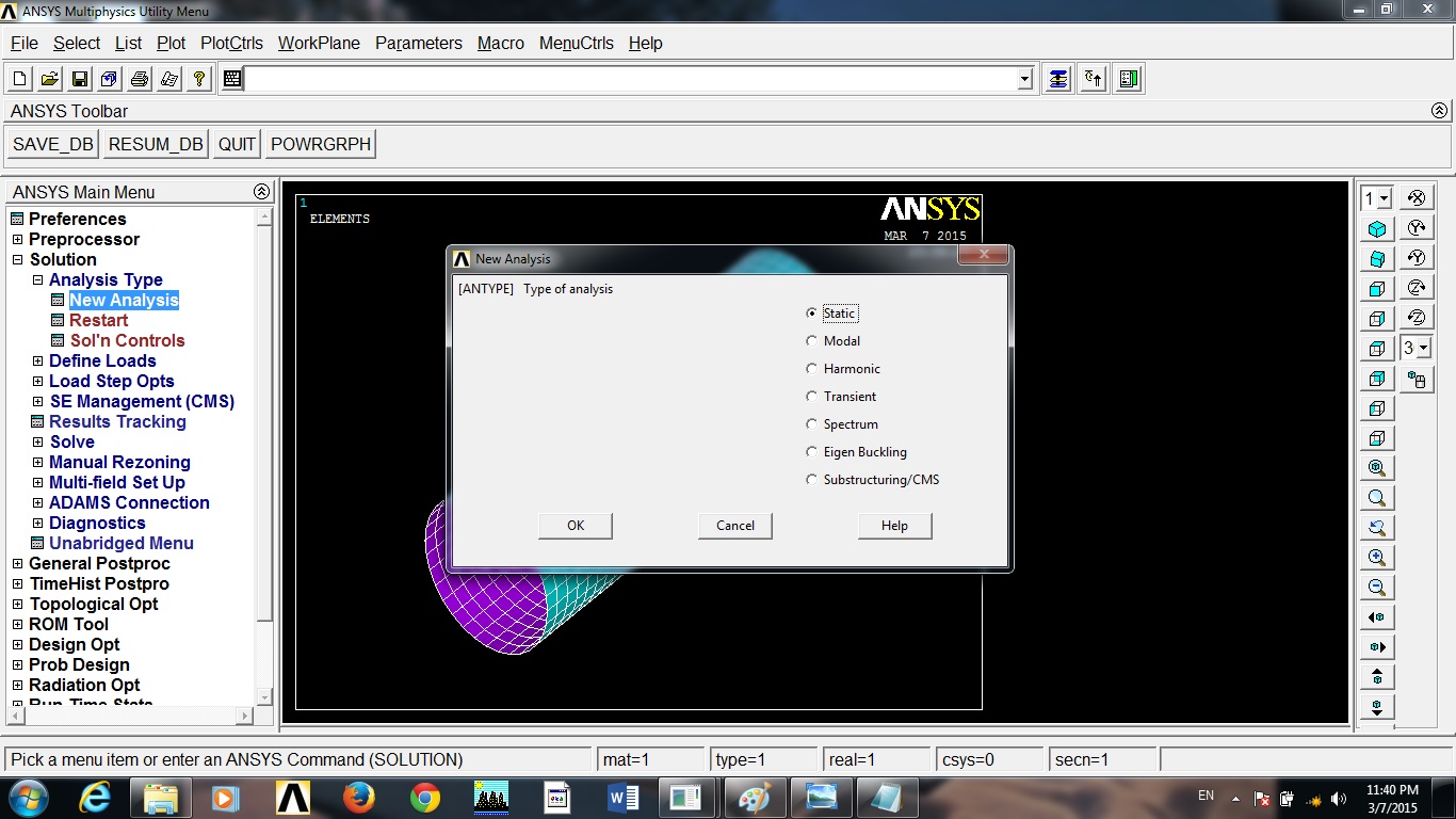 Pressure Vessel Reinforcement in ANSYS APDL