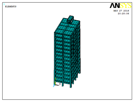 Reinforced Concrete Frame Modeling in ANSYS APDL
