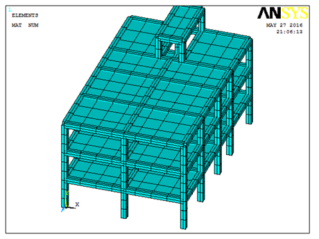 Reinforced Concrete Frame Modeling in ANSYS APDL