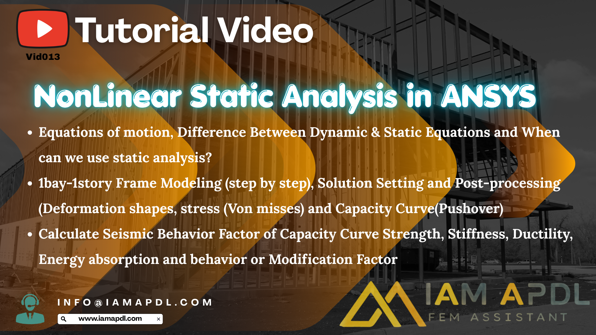 Nonlinear Static Analysis (Pushover) in ANSYS