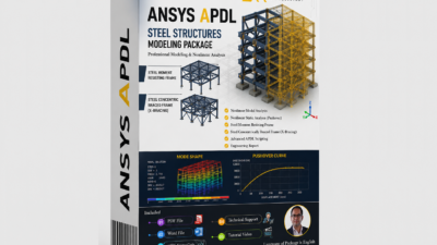 Steel Moment Frame & Braced Frame Modeling in ANSYS APDL | Modal & Pushover Analysis